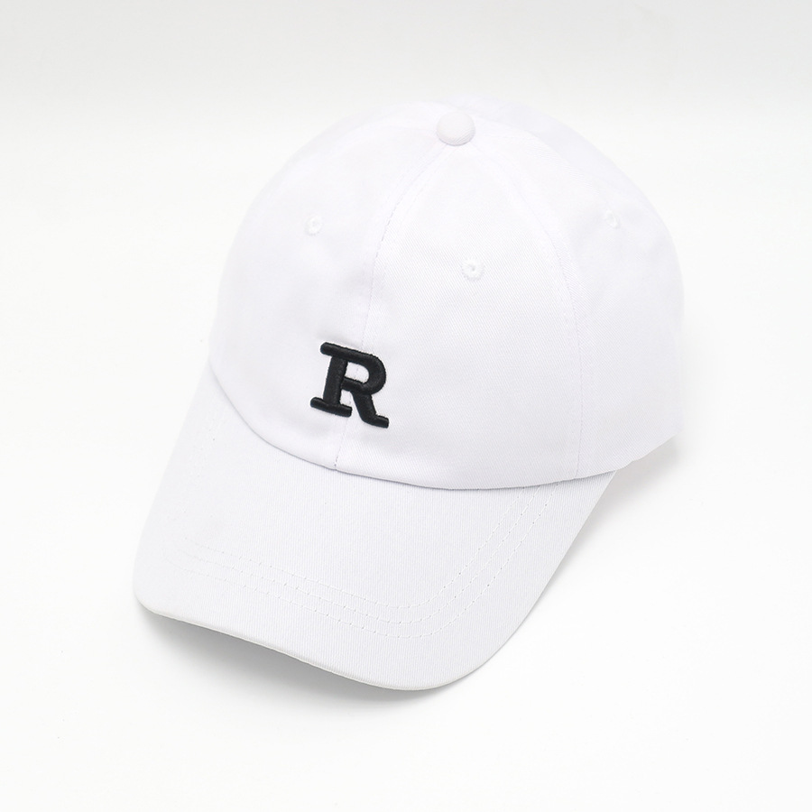 R Standard Peaked Cap Female Korean Style Baseball Cap Trendy Face-Looking Small Female Spring and Autumn Summer Casual Hat Men's Hot Wholesale
