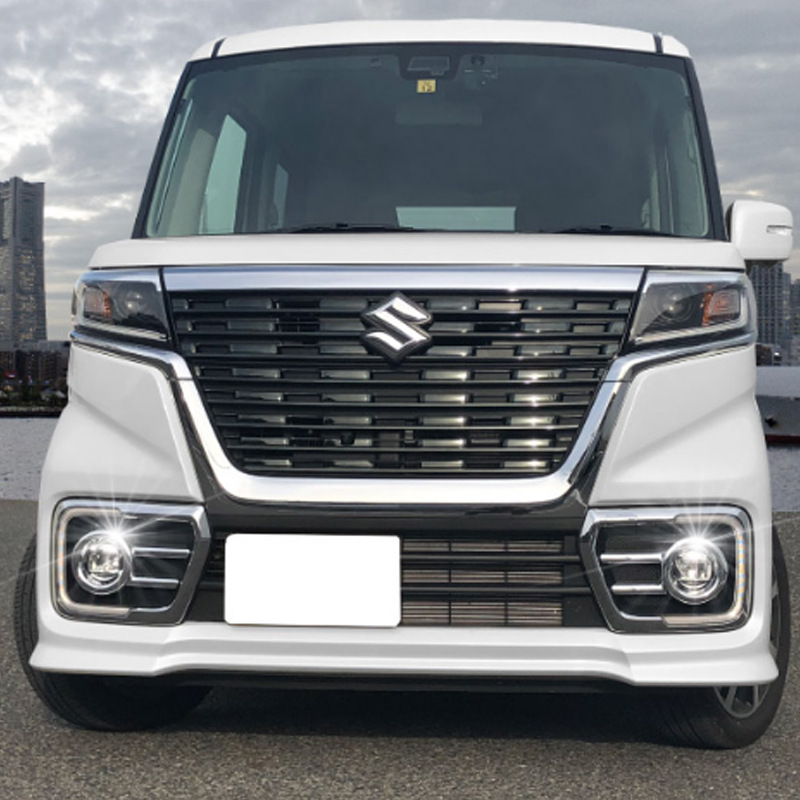 适用于铃木spacia custom mk53s改装前雾灯专用电镀装饰亮框