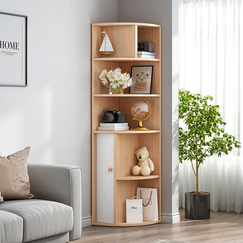 转角书柜墙角柜子储物柜置物柜角落角柜卧室三角收纳柜客厅书架