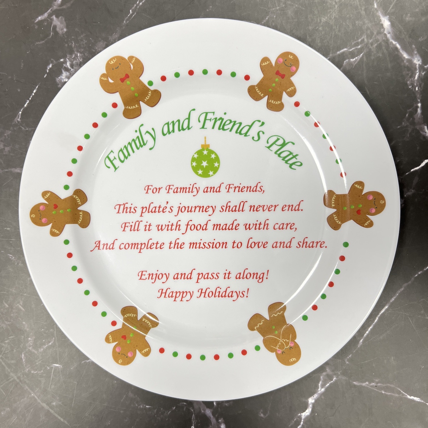 BSCI Factory Customized Direct Sales Christmas Plate A5 Imitation Porcelain Melamine Food Grade Drop-Resistant Can Be Used in Dishwasher