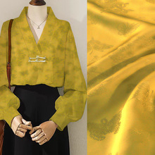 《YF025蝶梦花》厂家直销新中式人丝混纺面料连衣裙上衣布料批发