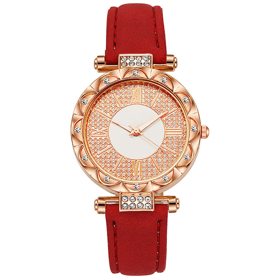 Tik Tok Live Stream New Diamond Roman Starry Belt Women's Belt Women's Watch Student Casual Quartz Watch