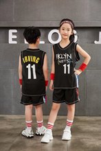21篮网11号黑色儿童套装童装篮球服幼儿园表演服16码-30码