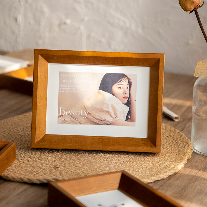 简约实木质相框ins简约6寸7寸8寸洗照片做成相框摆台相片框相架框