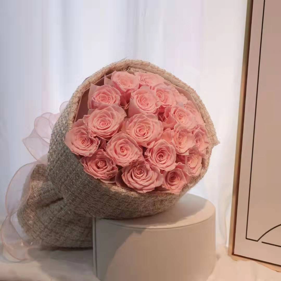 情人节礼物七夕送女友送闺蜜生日礼物永生花玫瑰花束干花批发包邮