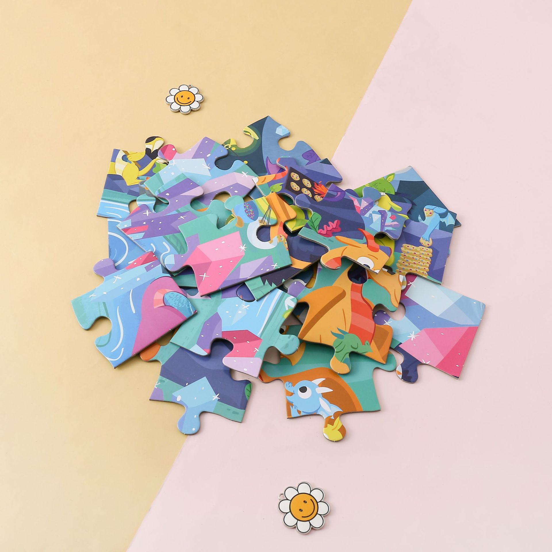 源头工厂拼图儿童益智玩具异形纸制恐龙拼图货源产品