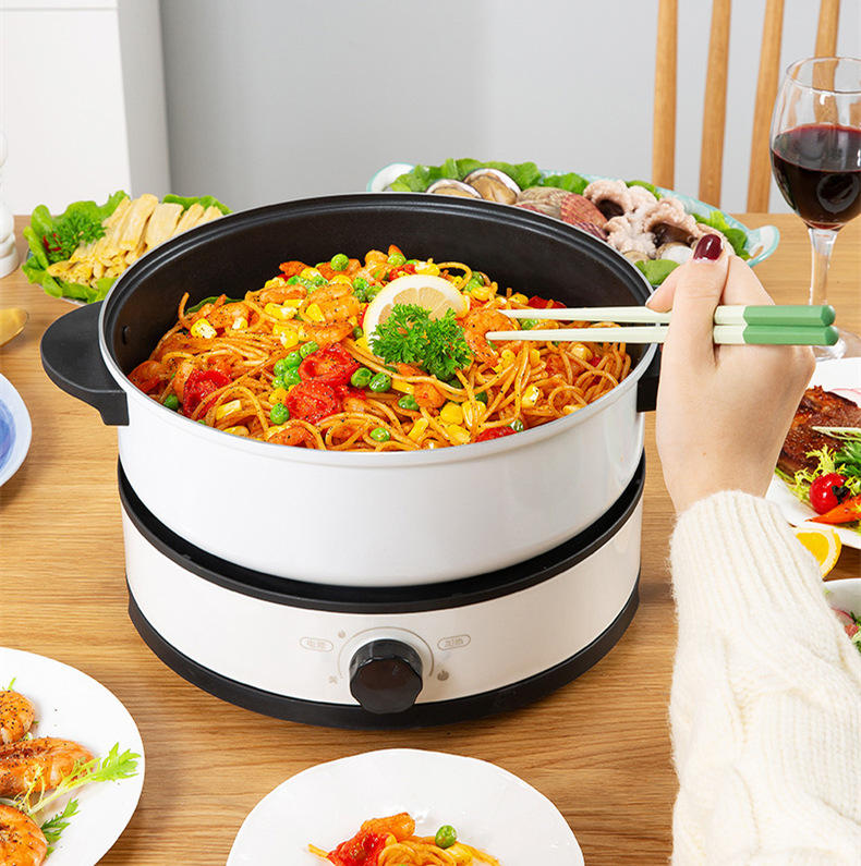 多功能料理锅家用一体锅烧烤肉网红锅蒸煮炒煎电煮锅电火锅代发