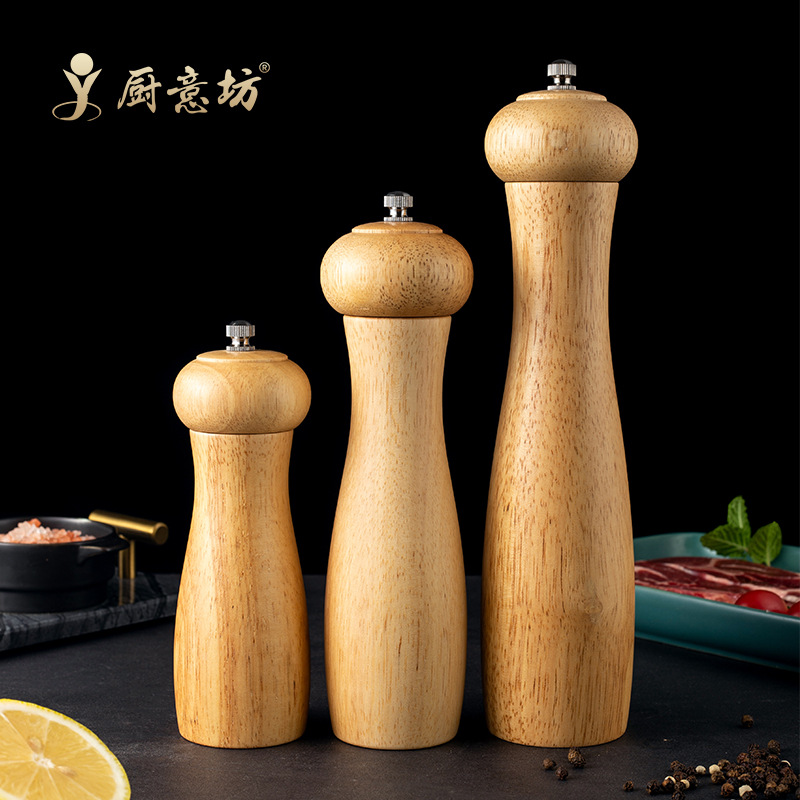 现磨黑胡椒海盐粒混合研磨器手动家用手磨带瓶磨花椒胡椒粉调味料