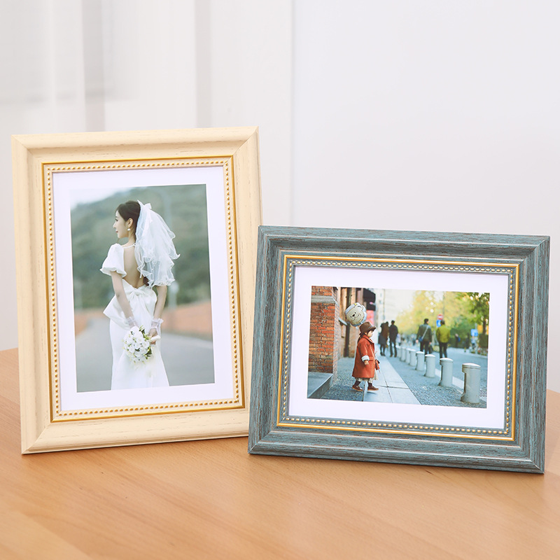 Wedding Photo Frame Wall-Mounted Retro European-Style Black Heritage Decoration 8-Inch A4 Creative Picture Frame A3 Photo Frame Wholesale