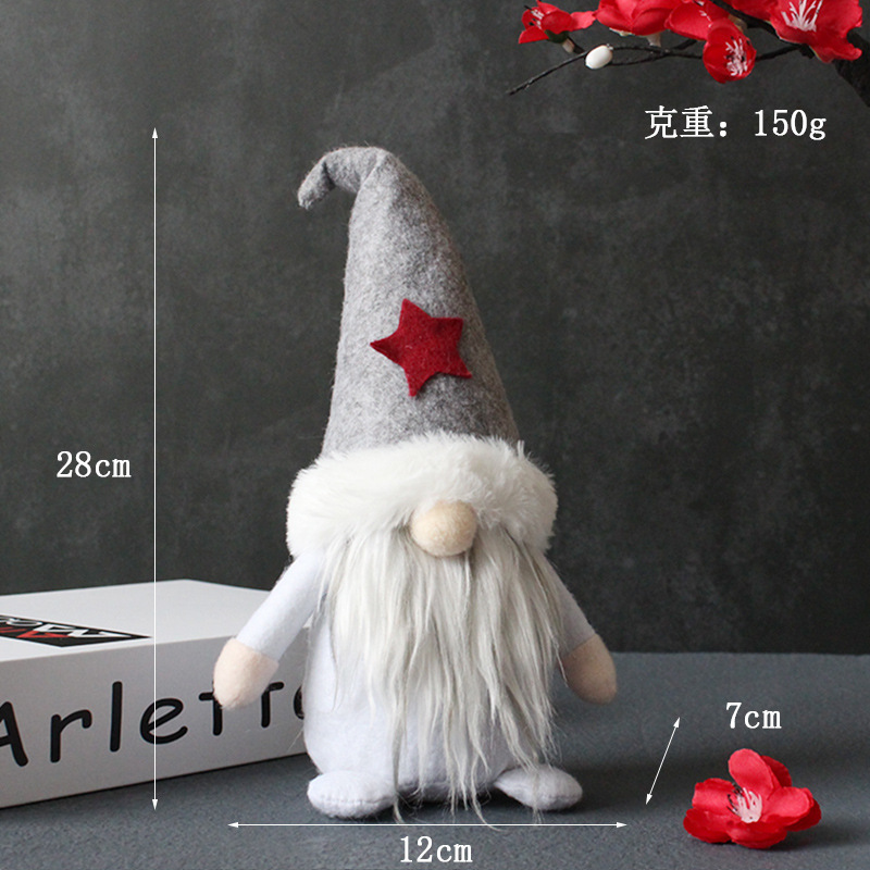 Creative Hooded Faceless Doll Holiday Dwarf Santa Claus Plush Doll Doll Decoration Wholesale