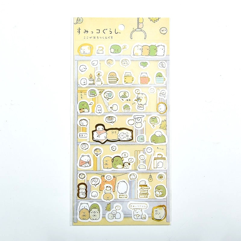 Japanese Corner Creature Journal Stickers Ins Style Cute Cartoon Phone Case Sticker Decoration Hand Ledger Sticker Wholesale