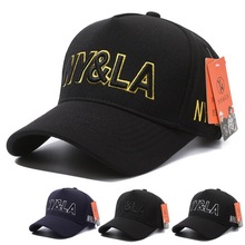 夏季新款刺绣字母NY&LA网眼棒球帽抖音爆款遮阳防晒休闲潮流时尚