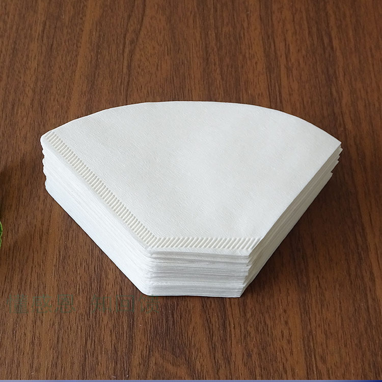 扇形咖啡滤纸100张102滤纸美式咖啡机手冲壶咖啡过滤纸v60滤纸袋