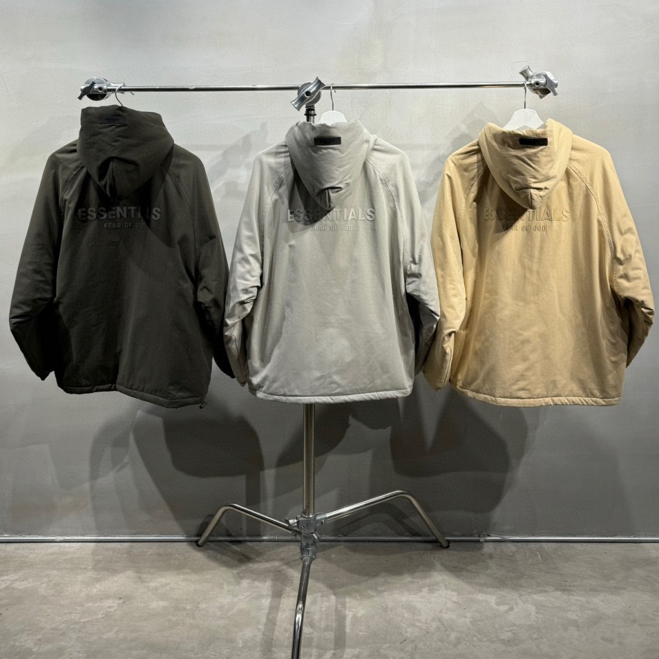 fog复线fear of god essentials新款连帽宽松棉服棉袄外套男女