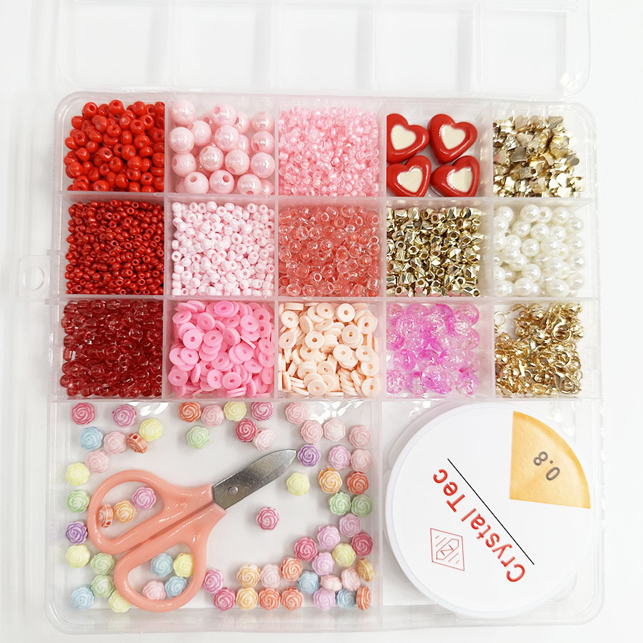 Cross-Border DIY Handmade Ornament Suit M Plastic Beads Soft Pottery Making Loose Beads Boxed Kit Accessories