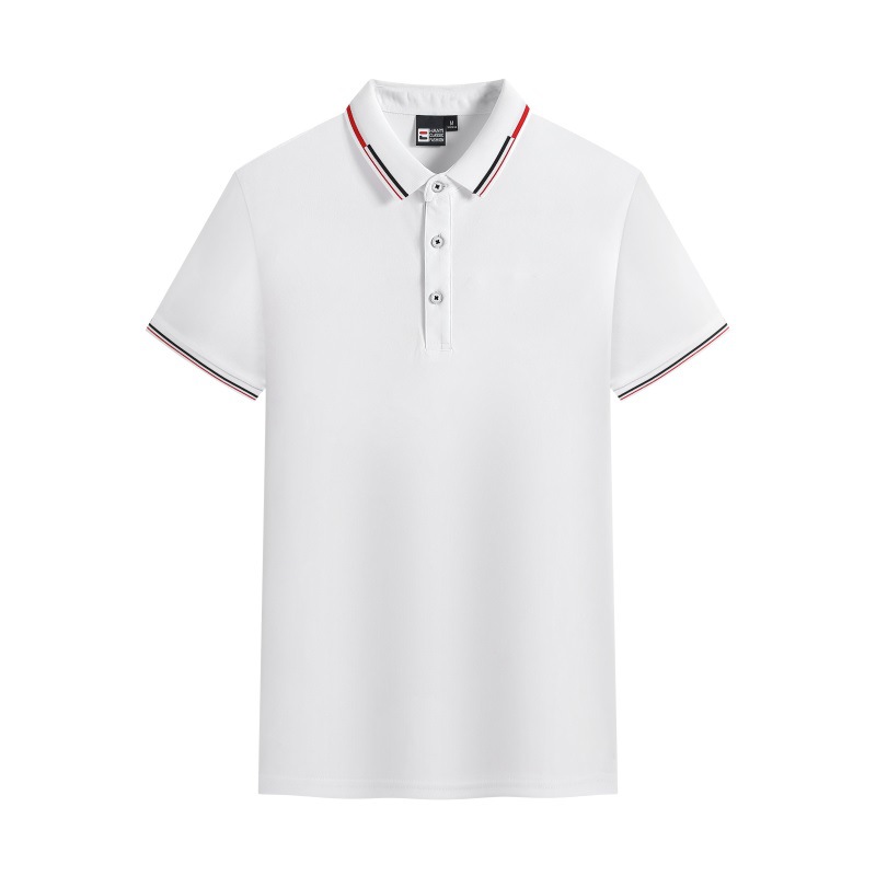 Men's Short-Sleeve Polo Shirt Silk Screen Printing Logo Enterprise Work Clothes Short Sleeve Lapel T-shirt Workwear Tops Embroidery Logo