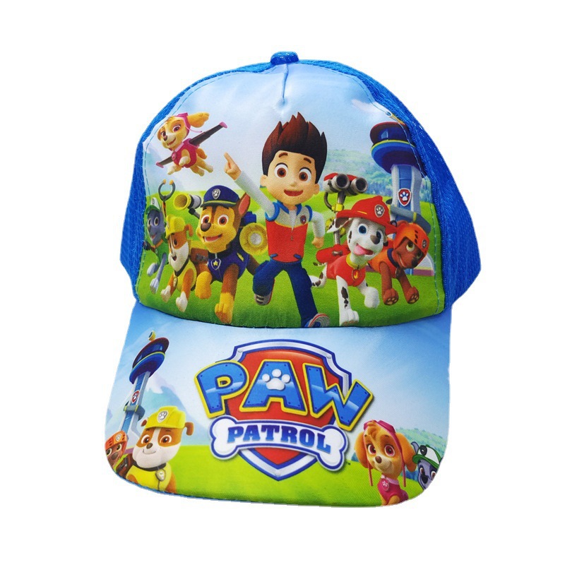 Cross-Border Paw Patrol Children's Baseball Cap Baby Cartoon Printing Mesh Cap Summer Peaked Cap Kids Breathable Sun Hat