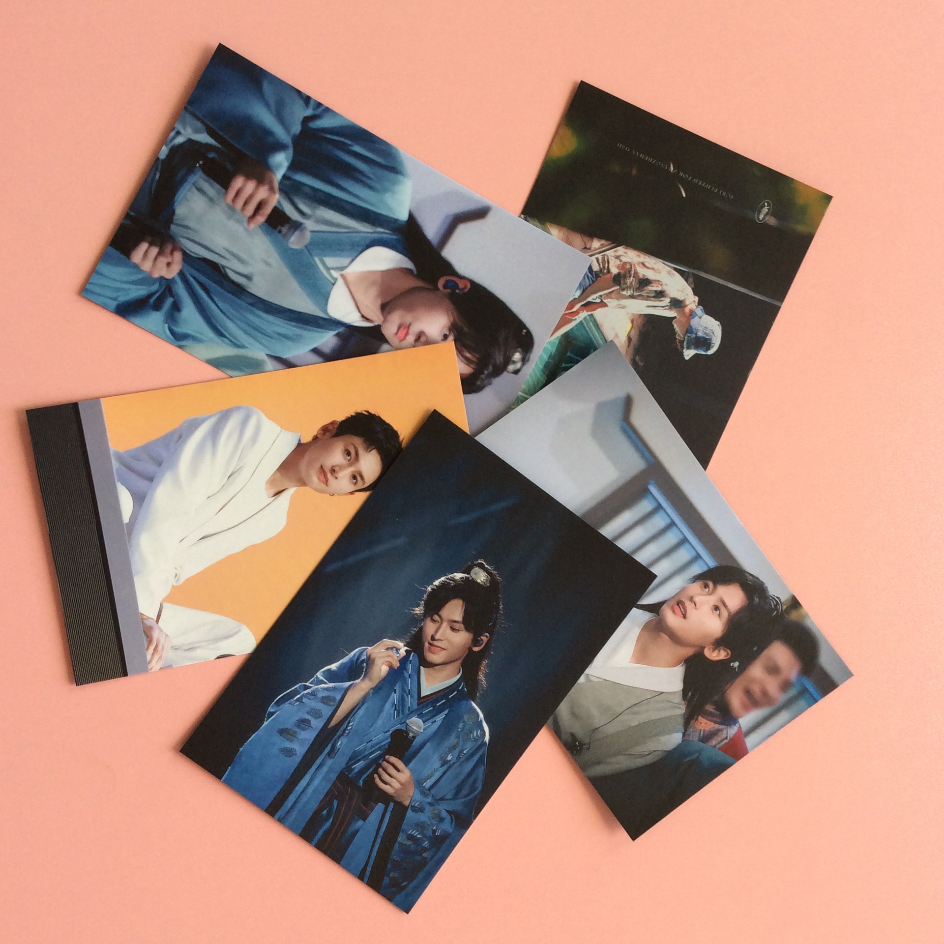 明星小卡片 应援娱乐明星文艺明信片 订做珠光白卡特种纸单双面