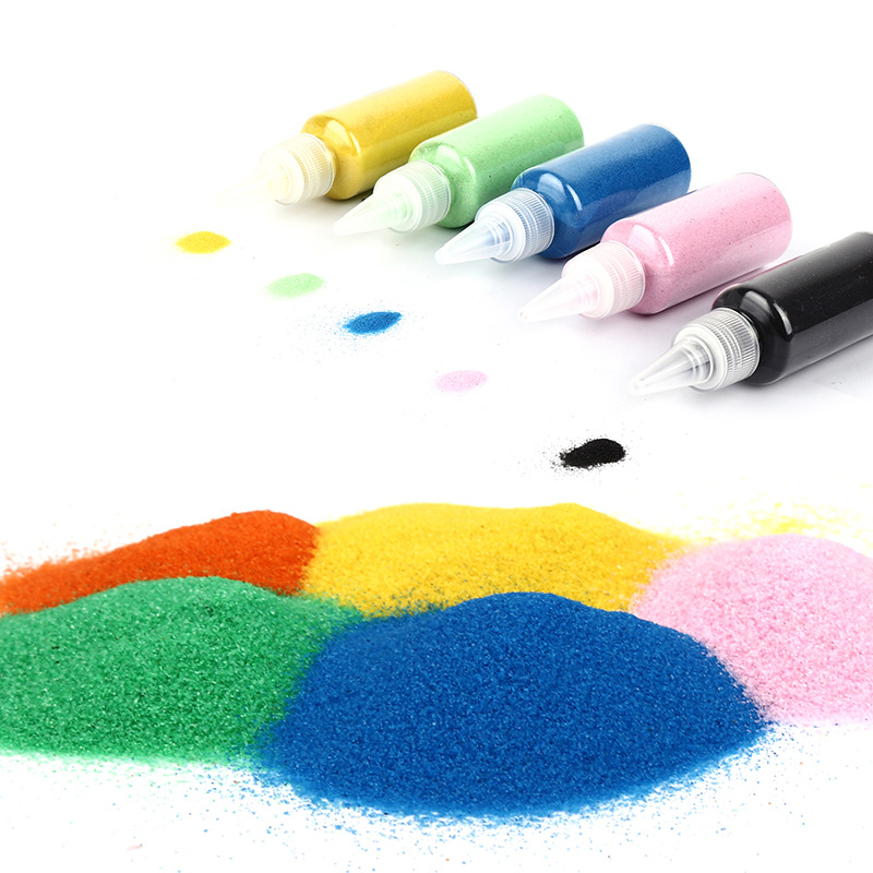 彩沙细沙儿童diy画沙瓶画沙表演沙许愿砂婚庆流沙鎏金台彩色沙子