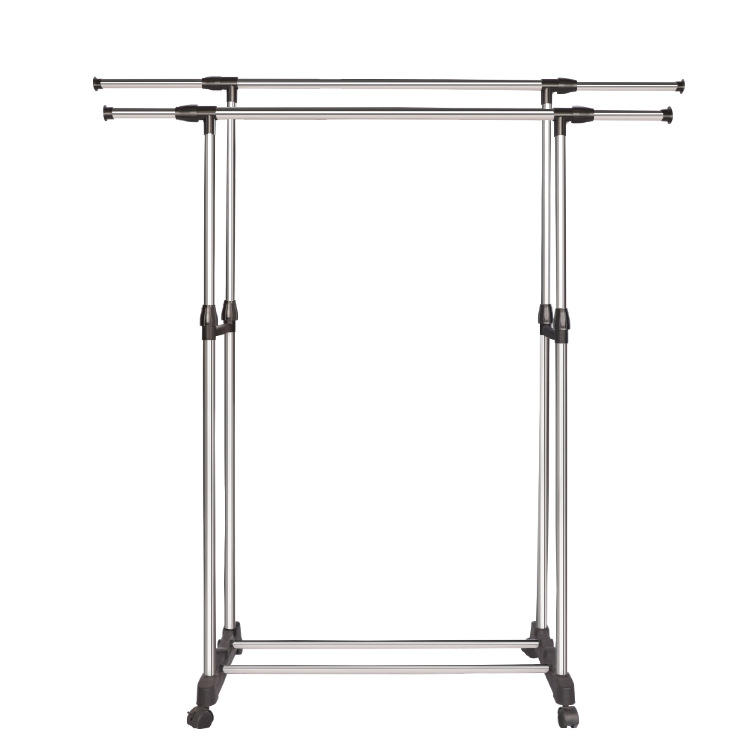 Stainless Steel Laundry Rack Floor Drying Rack Indoor Hanger Balcony Rack Wholesale Single Rod Folding Towel Rack