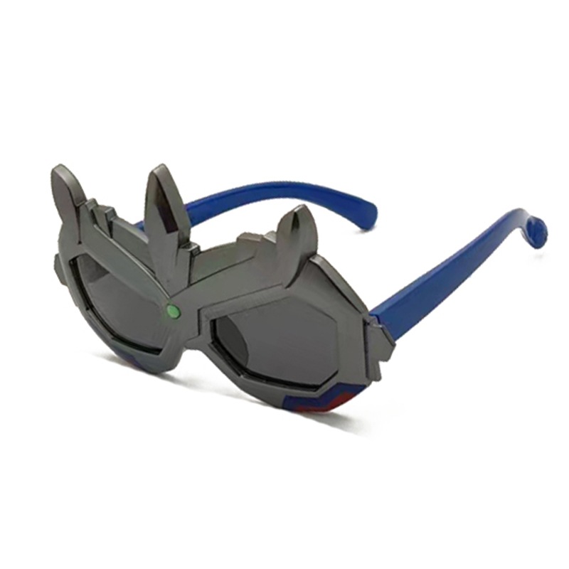 New Fashion Kids Sunglasses Cartoon Ultraman Concave Shape Baby Boy Shape Sun-Resistant Sunglasses Wholesale 3741