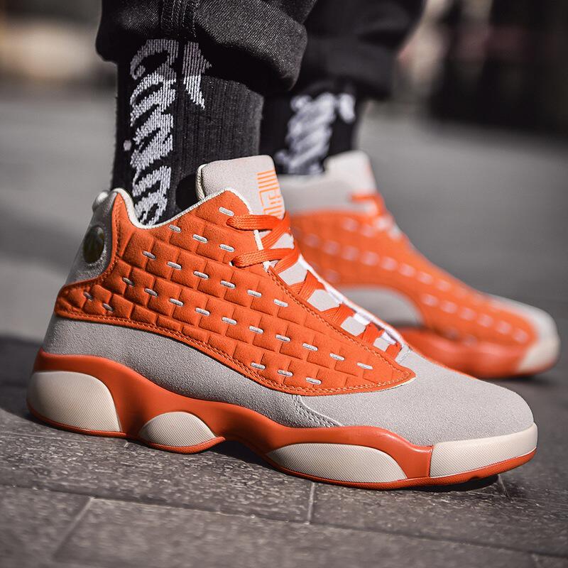 跨境大码aj13兵马俑男大童篮球鞋高帮耐磨减震实战球靴休闲运动鞋