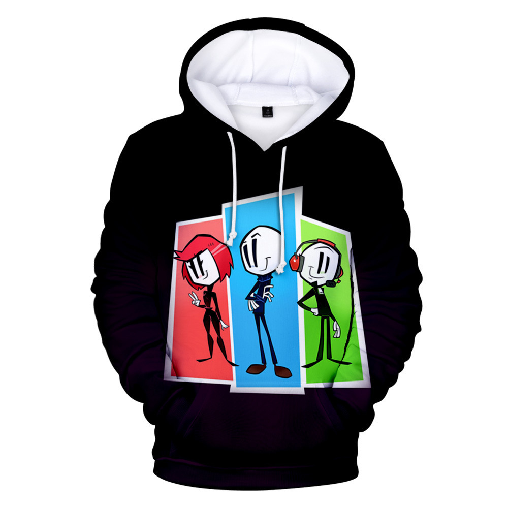 火柴人亨利the henry stickmin collection周边印花男女带帽卫衣