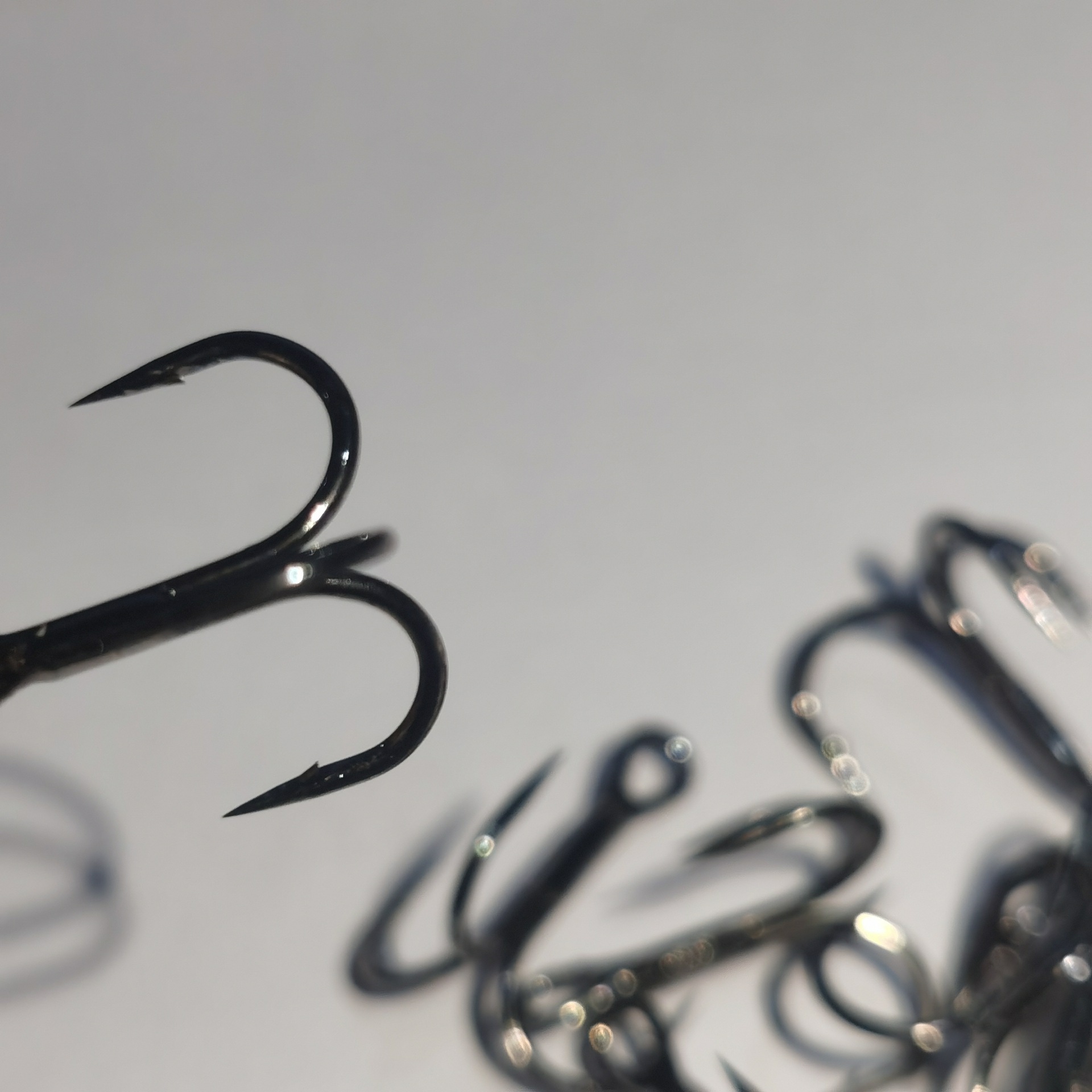 新品微物小路亚钩大号三本钩 型号齐全 黑金刚 三本锚钩锚鱼钩