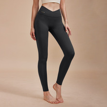 新款高腰裸感速干瑜伽裤紧身收腹蜜桃臀无尴尬线运动跑步健身长裤