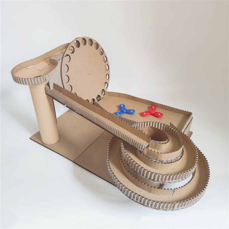 过山车手工制作拼接7岁劳作课纸板纸箱三年级科珠手工diy幼儿