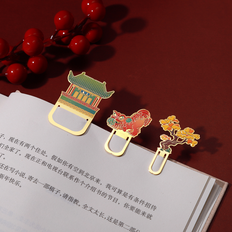 批发金属书签古典中国风套装故宫文创四季园林礼盒博物馆纪念品文