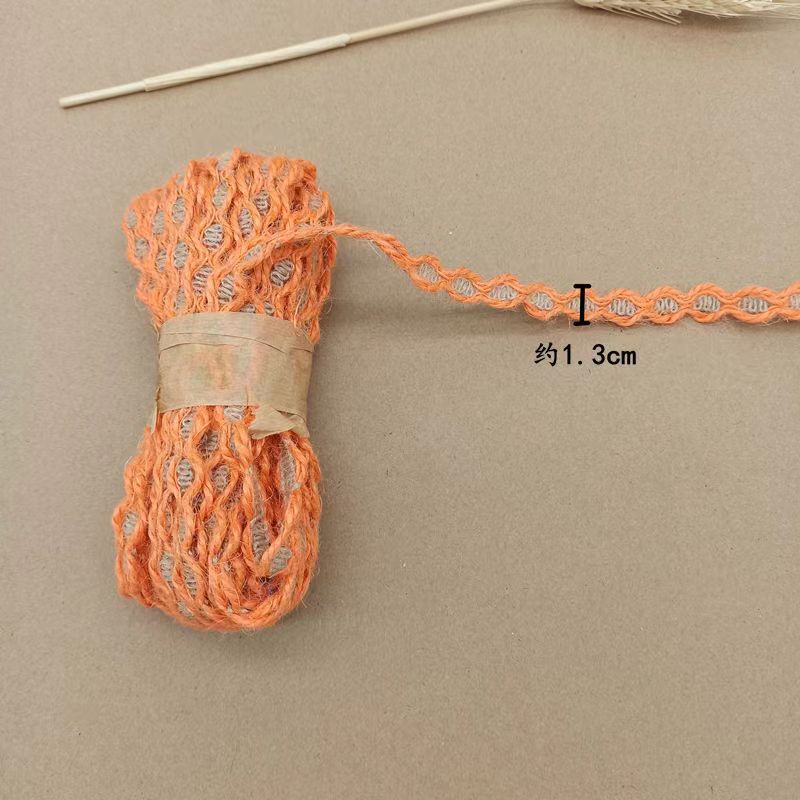 Cross-Border Direct Sales Hemp Rope Hemp Lace DIY Handmade Headwear Accessories Ribbon Clothing Hat Material Shoes Material Luggage Accessories