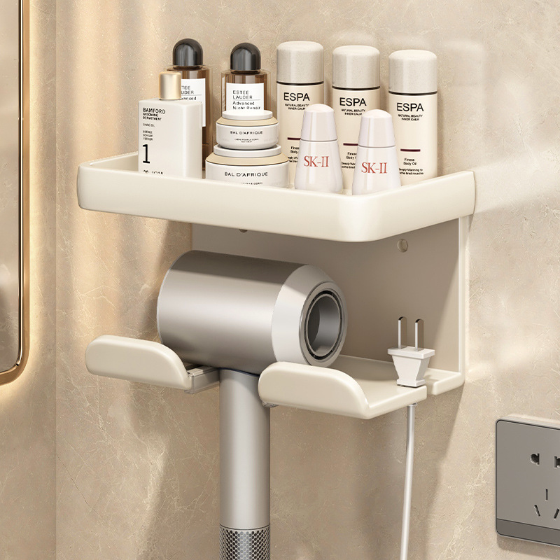 吹风机置物架免打孔卫生间电吹风挂架壁挂式浴室风筒收纳架子挂架