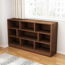 简易书柜收纳储物柜家用柜子格子小型多层书架落地置物架客厅卧室