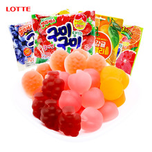 韩国进口食品乐天混合水果柑果草莓柑橘味软糖儿童糖果零食qq糖