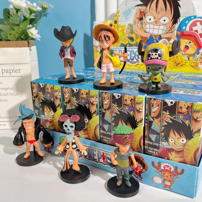 Cross-Border One Piece Hand-Made Luffy Blind Box Cartoon Ornaments Children Cartoon Doll Model Crane Machine Toy Wholesale