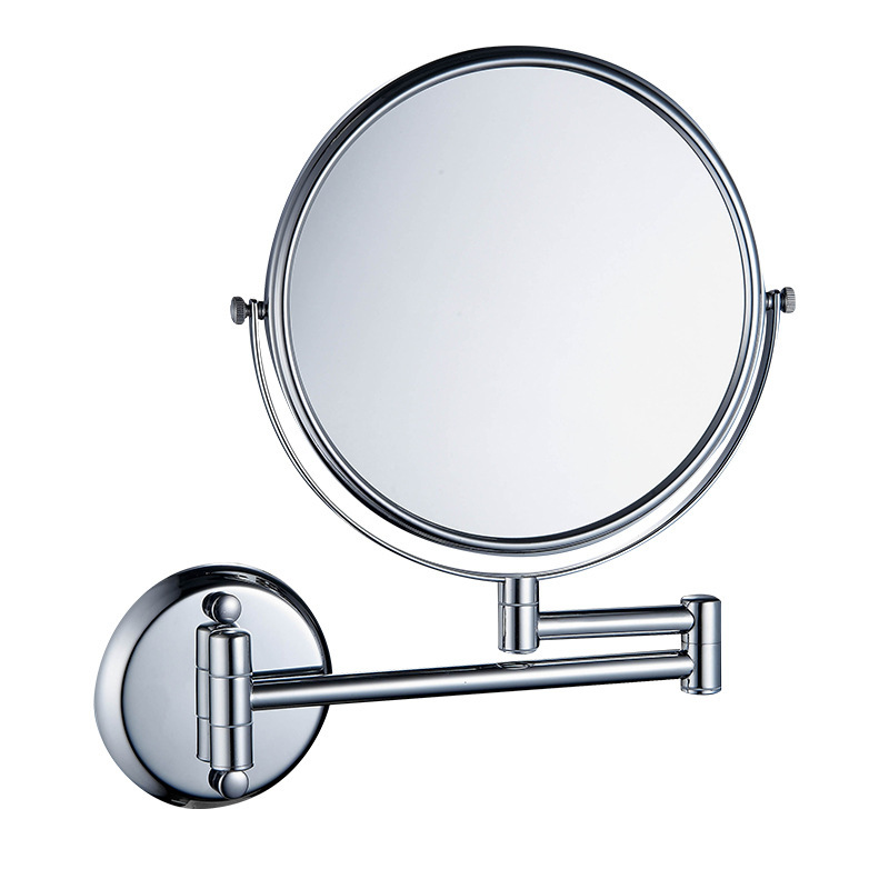 Hairdressing Mirror Hotel Bathroom Wall-Mounted Mirror Makeup Mirror Bathroom Wall-Mounted Double-Sided Foldable Mirror