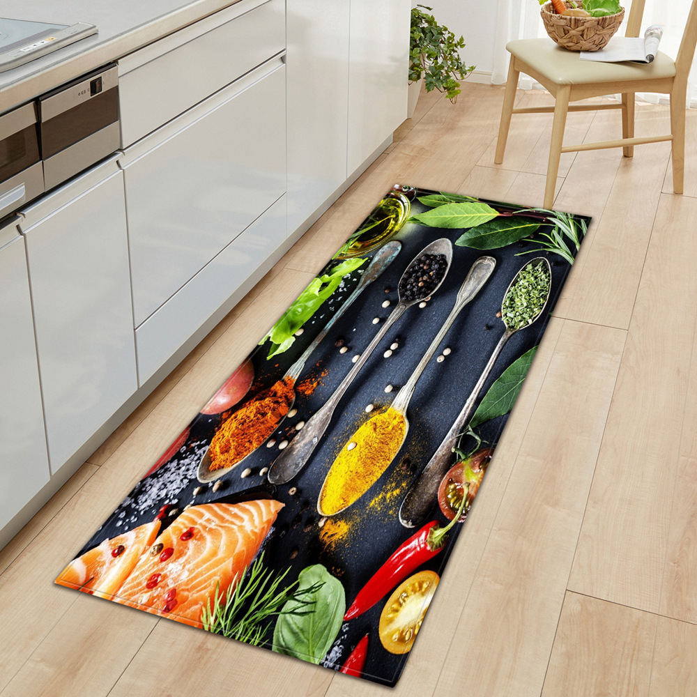 Cross-Border New Arrival Household Tableware Doormat Kitchen Absorbent Strip Bedroom Non-Slip Floor Mat Living Room Carpet One Generation