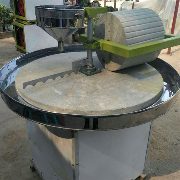水稻小米电动石碾子 单双头电动石碾机 农作物石碾子批发