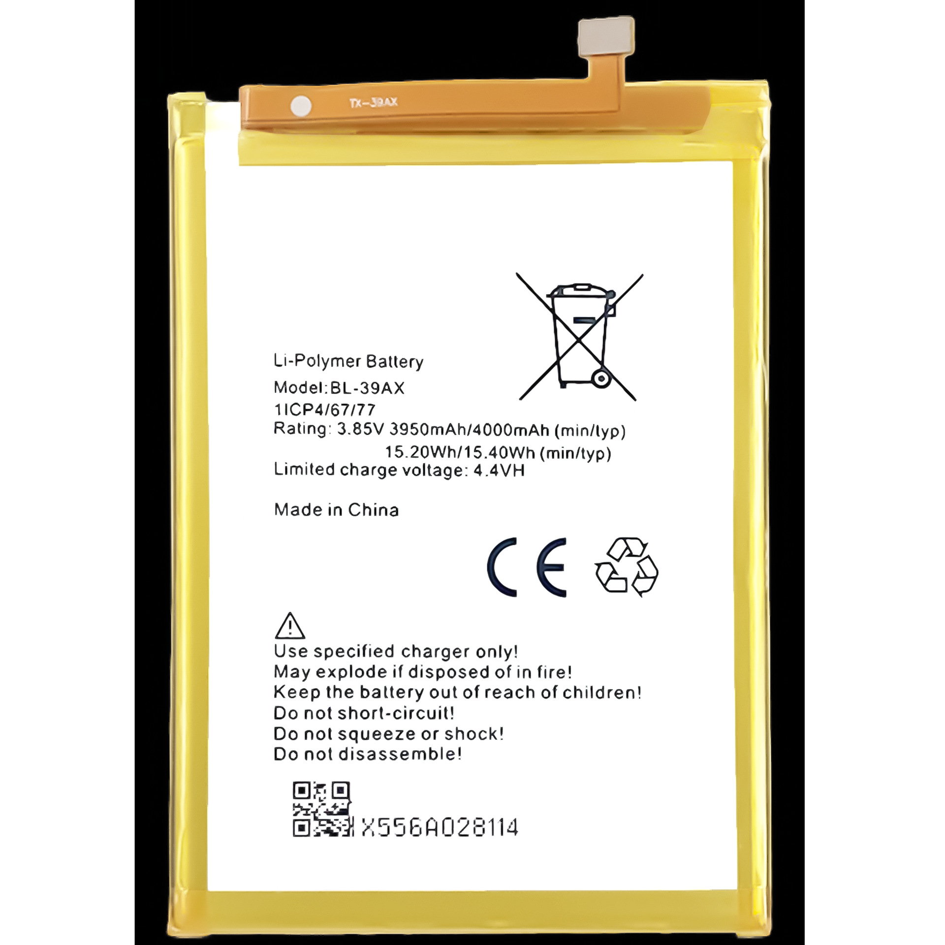 3950mah(mah)适用品牌传音 infinix是否原装品牌非原装电池容量3001