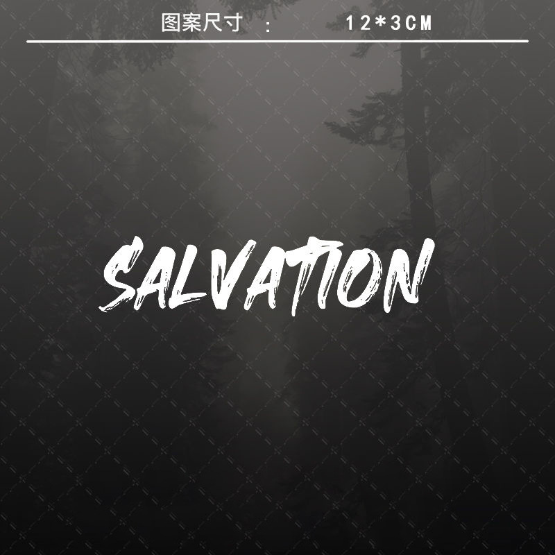 救赎 英文字母草本果汁纹身贴女男防水持久不反光ins风颈部手臂