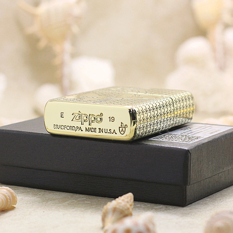 zippo打火机168纯铜精雕星光风中女郎