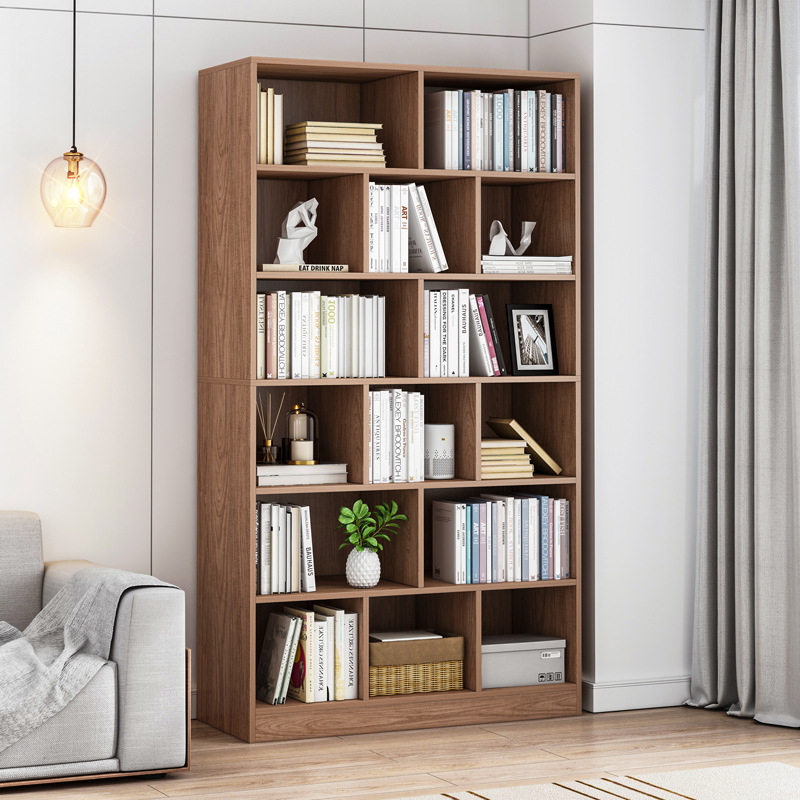 储物柜落地书架书柜简约木质现代整墙书架飘窗书架创意网红书架-报价