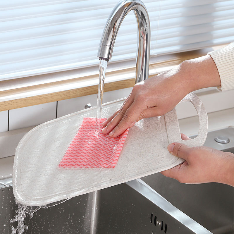 Thickened Lazy Rag Wet and Dry Disposable Dishcloth Kitchen Household Cleaning Oil-Absorbing Washable Non-Woven Fabric