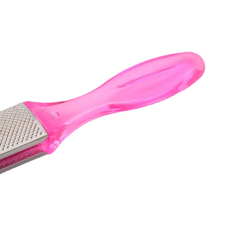 Manicure Implement Plastic Stainless Steel Foot File Double-Sided Scrub Exfoliating Pedicure Tool Pedicure in Stock Wholesale