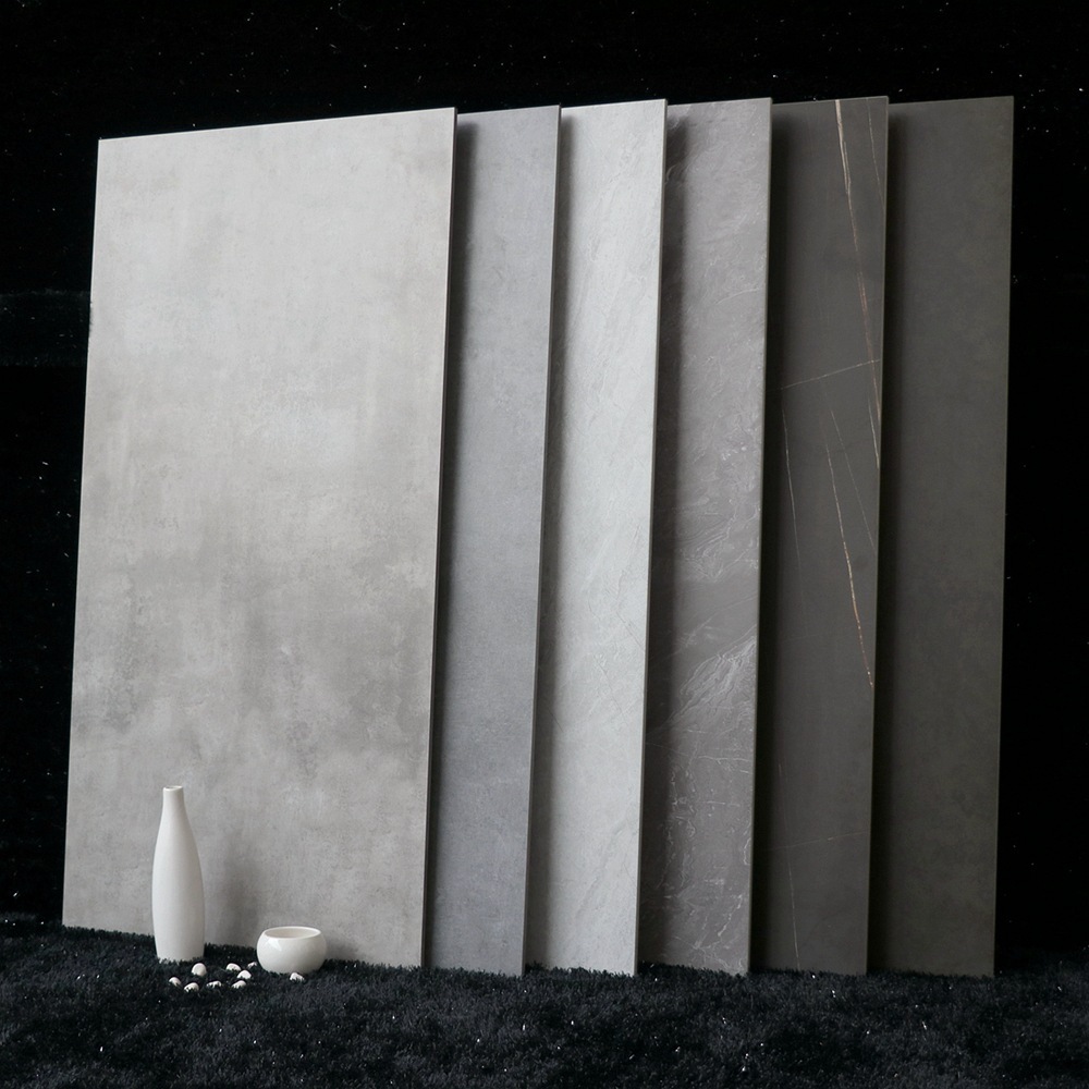 柔光通体大理石瓷砖600x1200客餐厅灰色仿古砖哑光水泥砖防滑地砖