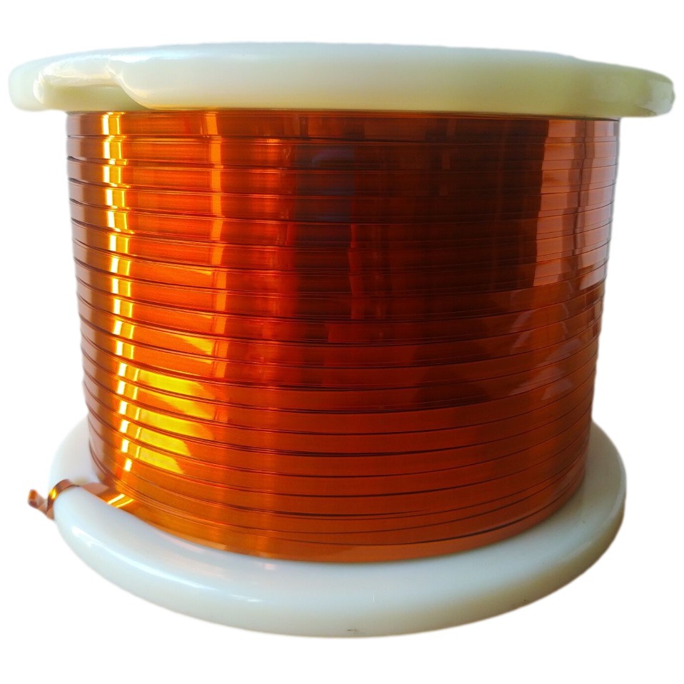 耐高温漆包扁平铜线 热风自粘扁铜线0.01~3.0mm 电感电机扁铜电线