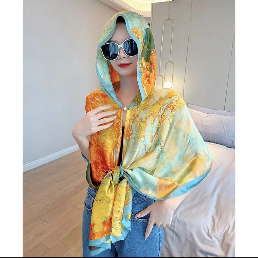 斗篷披肩女蕾丝花边防晒衣外搭夏季薄款开衫开车骑车神器高端丝巾￥14