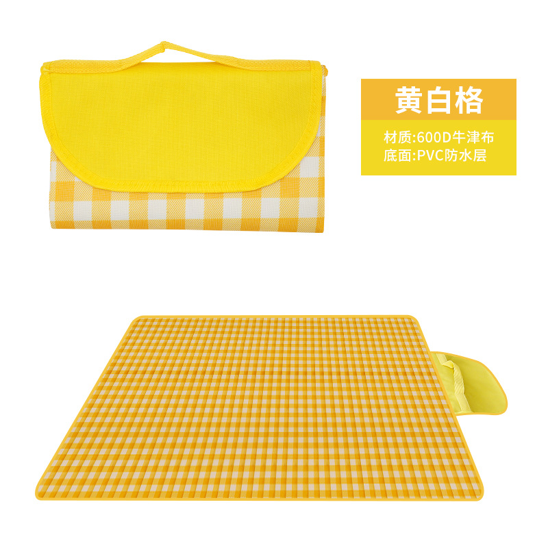 Spring Outing Portable Picnic Mat Oxford Cloth Moisture Proof Pad Outdoor Supplies Tent Mat Grassland Mat Widened Outing Picnic Blanket