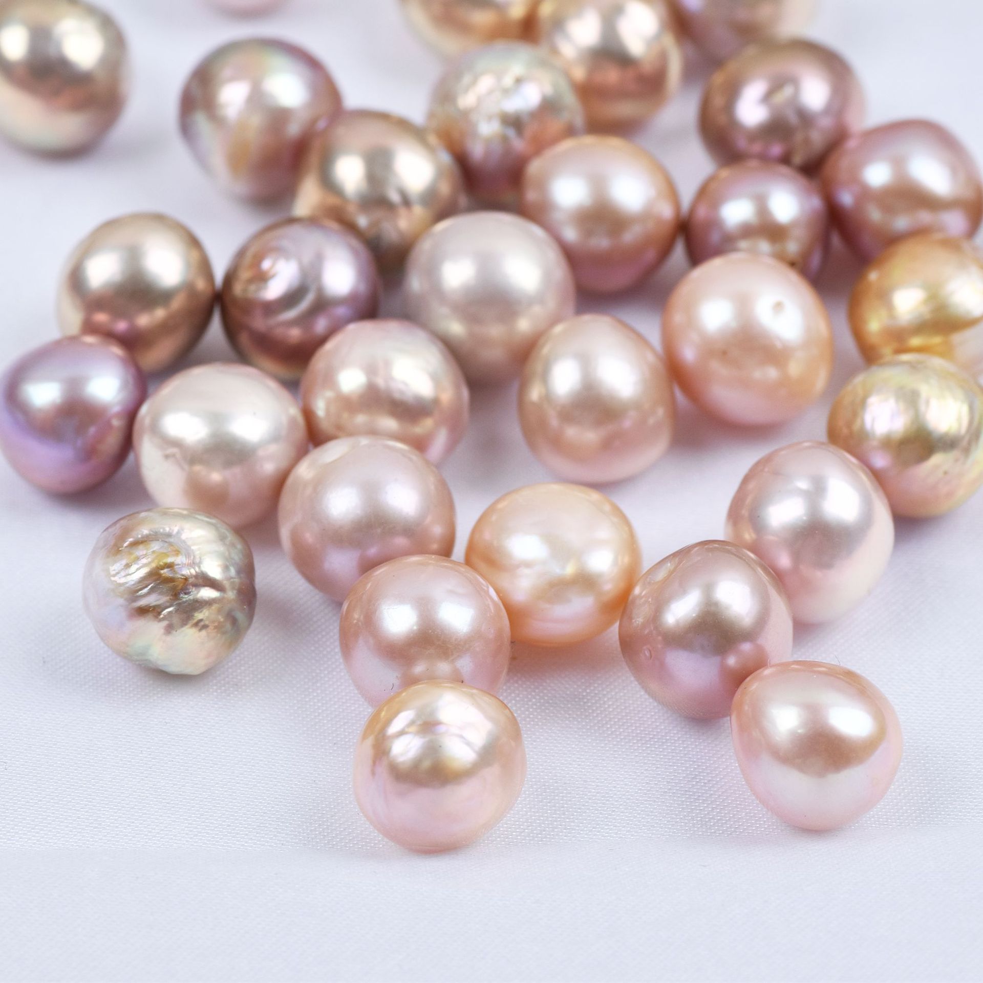天然淡水珍珠12-13mm爱迪生巴洛克珍珠颗粒裸珠混彩色珍珠diy材料-阿